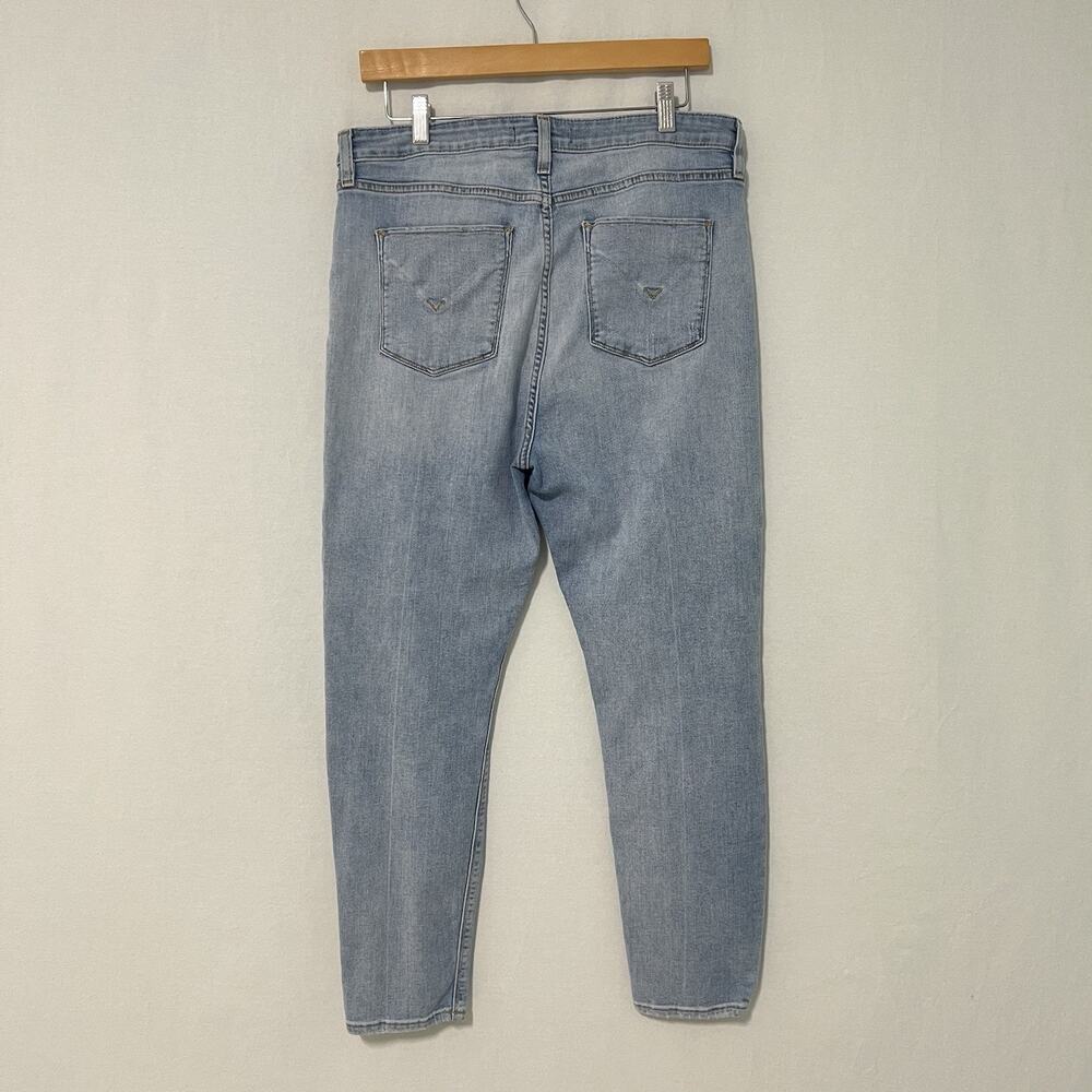 Hudson Barbara High Rise Super Skinny Jeans Blue Women Size 34 Distressed - Picture 6 of 12